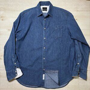 Rag and Bone New York Men's Long-Sleeve Lightweight DenimButton-up Shirt Size XL